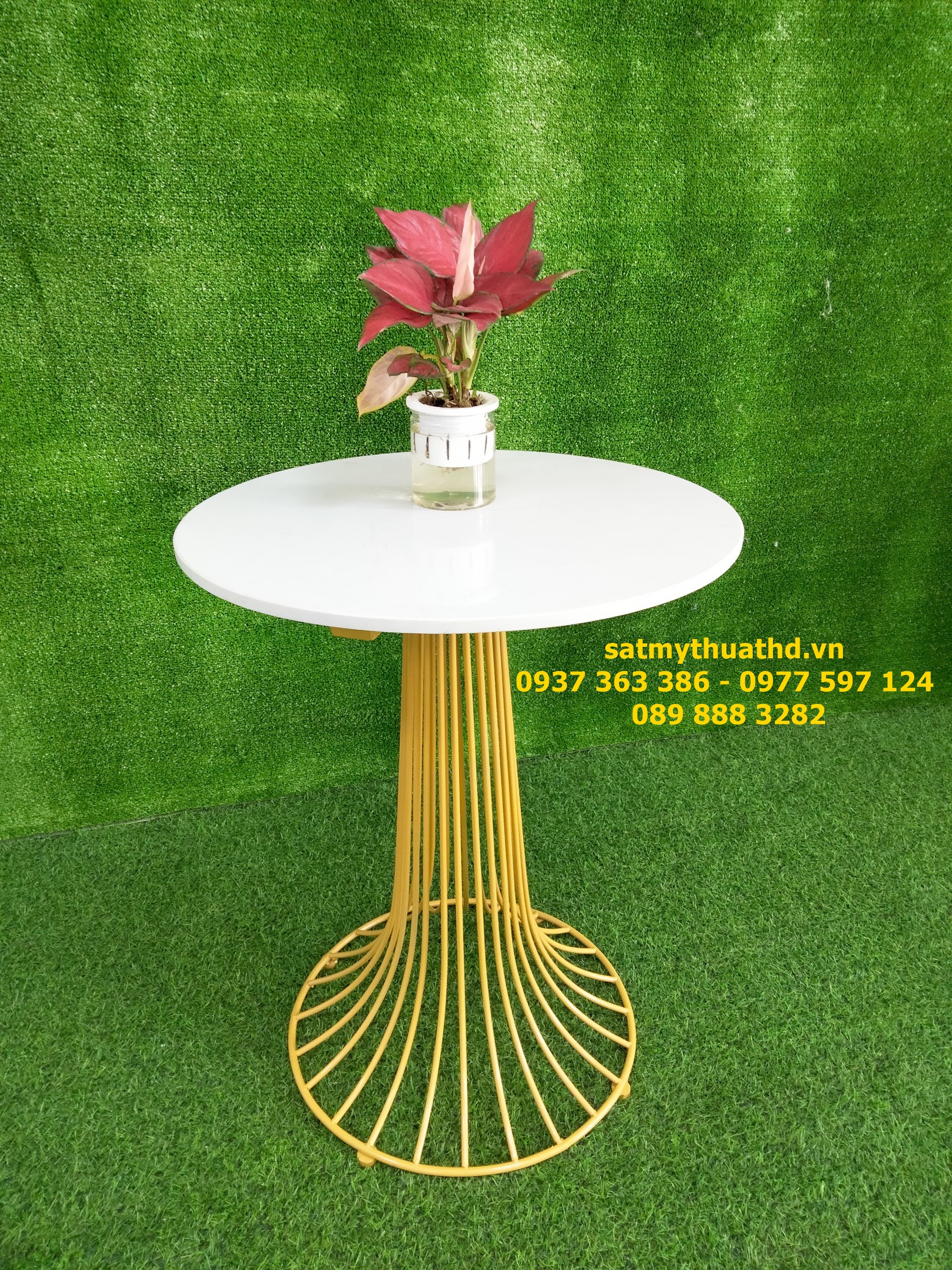  BÀN HOA VĂN SẮT MỸ THUẬT HD001B 