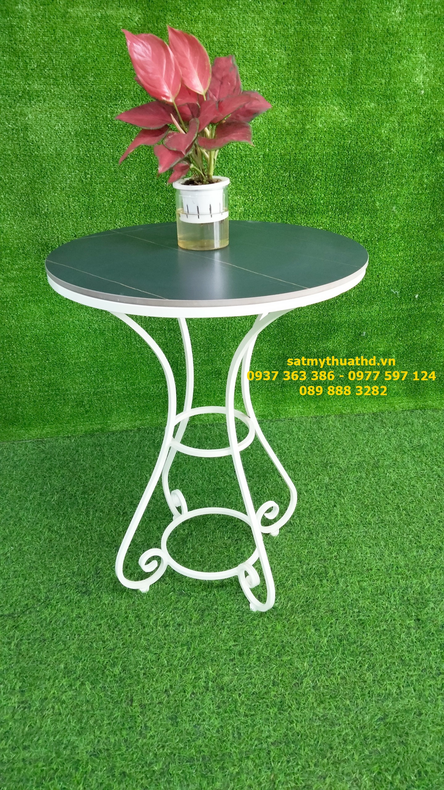  BÀN HOA VĂN SẮT MỸ THUẬT HD003B 