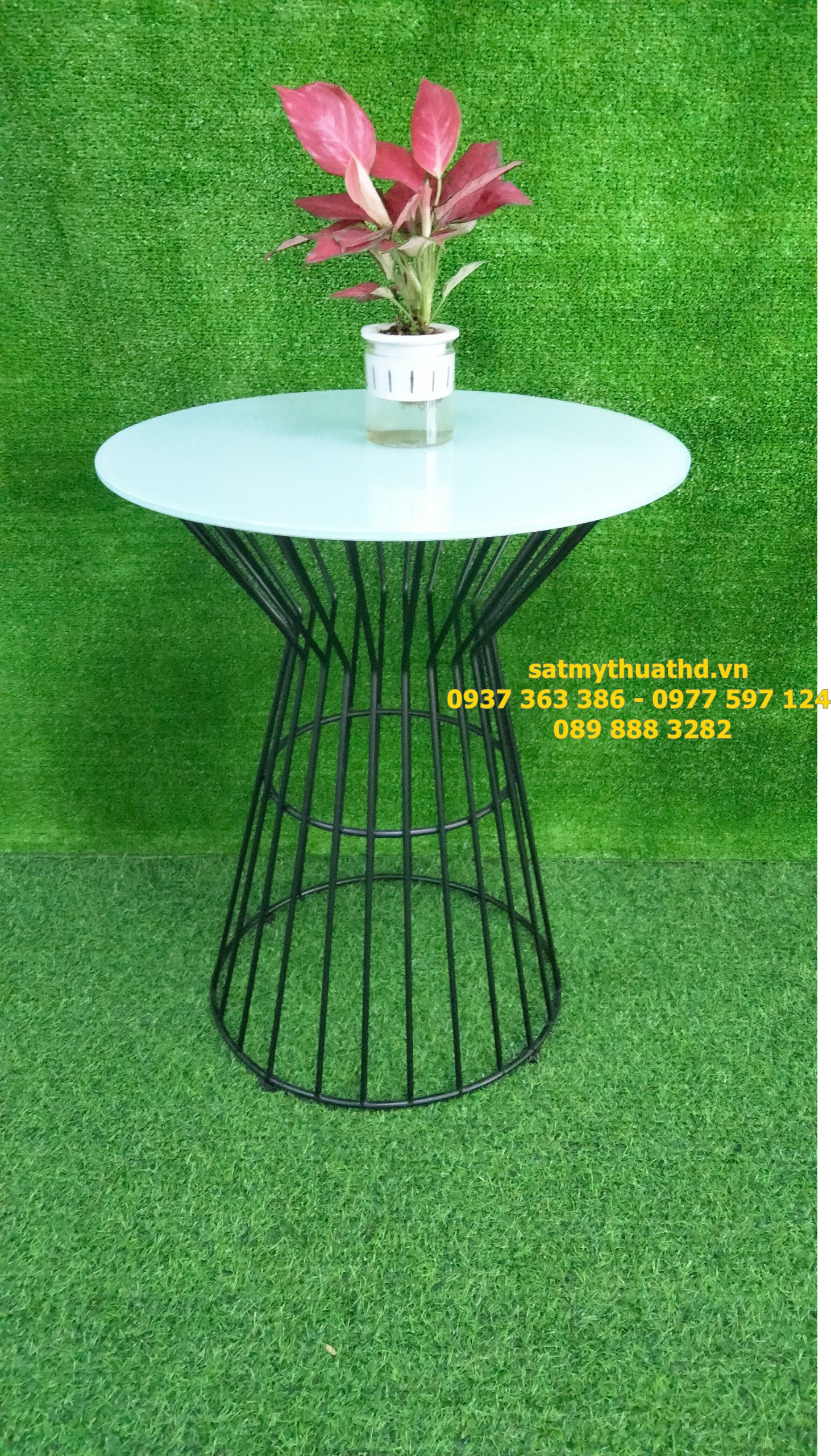  BÀN HOA VĂN SẮT MỸ THUẬT HD004B 