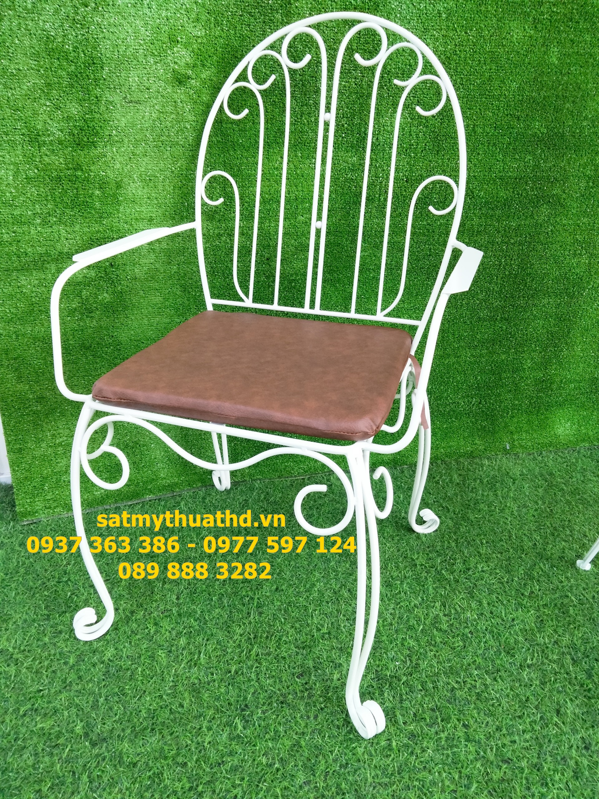 GHẾ HOA VĂN SẮT MỸ THUẬT HD006G 