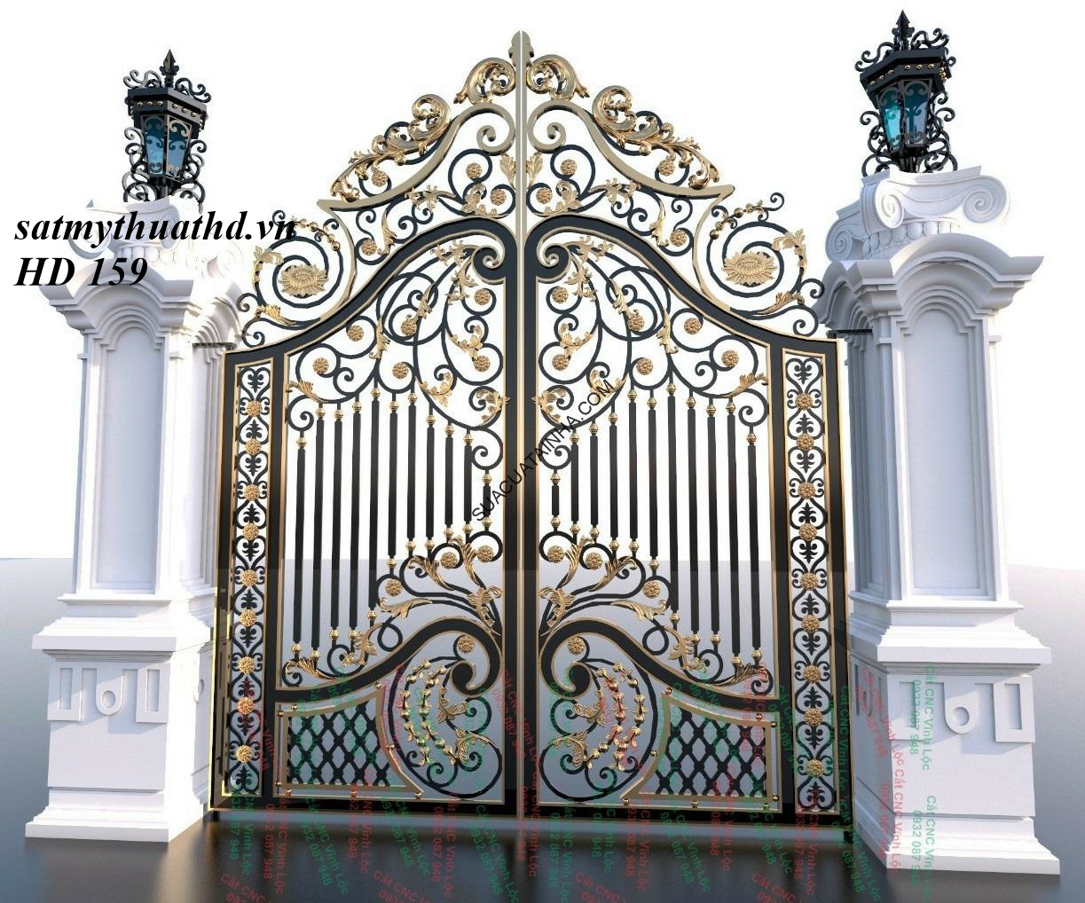 Cửa Cổng Mỹ Thuật HD 159